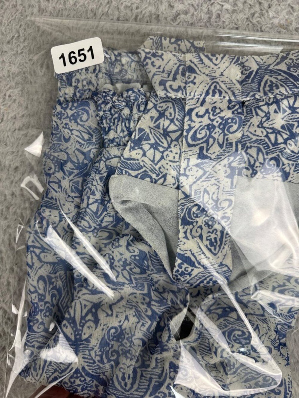 Lucky Brand Blue White Womens Sleeveless Printed Top M Halter Travel Casual - Picture 15 of 15